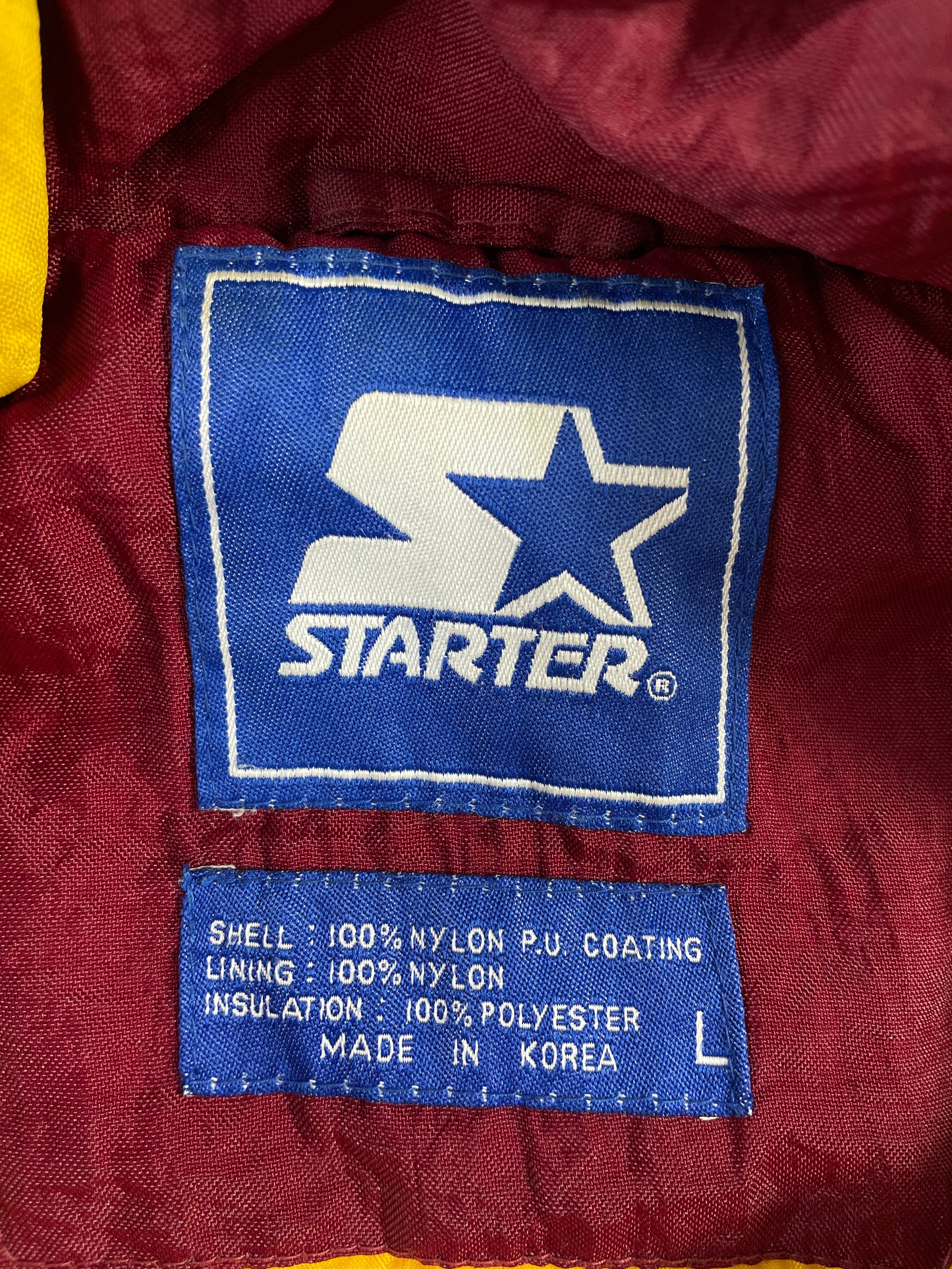 90’s STARTER x USC UNIVERSITY OF CALIFORNIA Size L College Padded Nylon Jacket / A8280