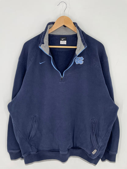 00' NIKE CAROLINA Size XXL Vintage College Half Zip-up Sweat-Shirts/ A35