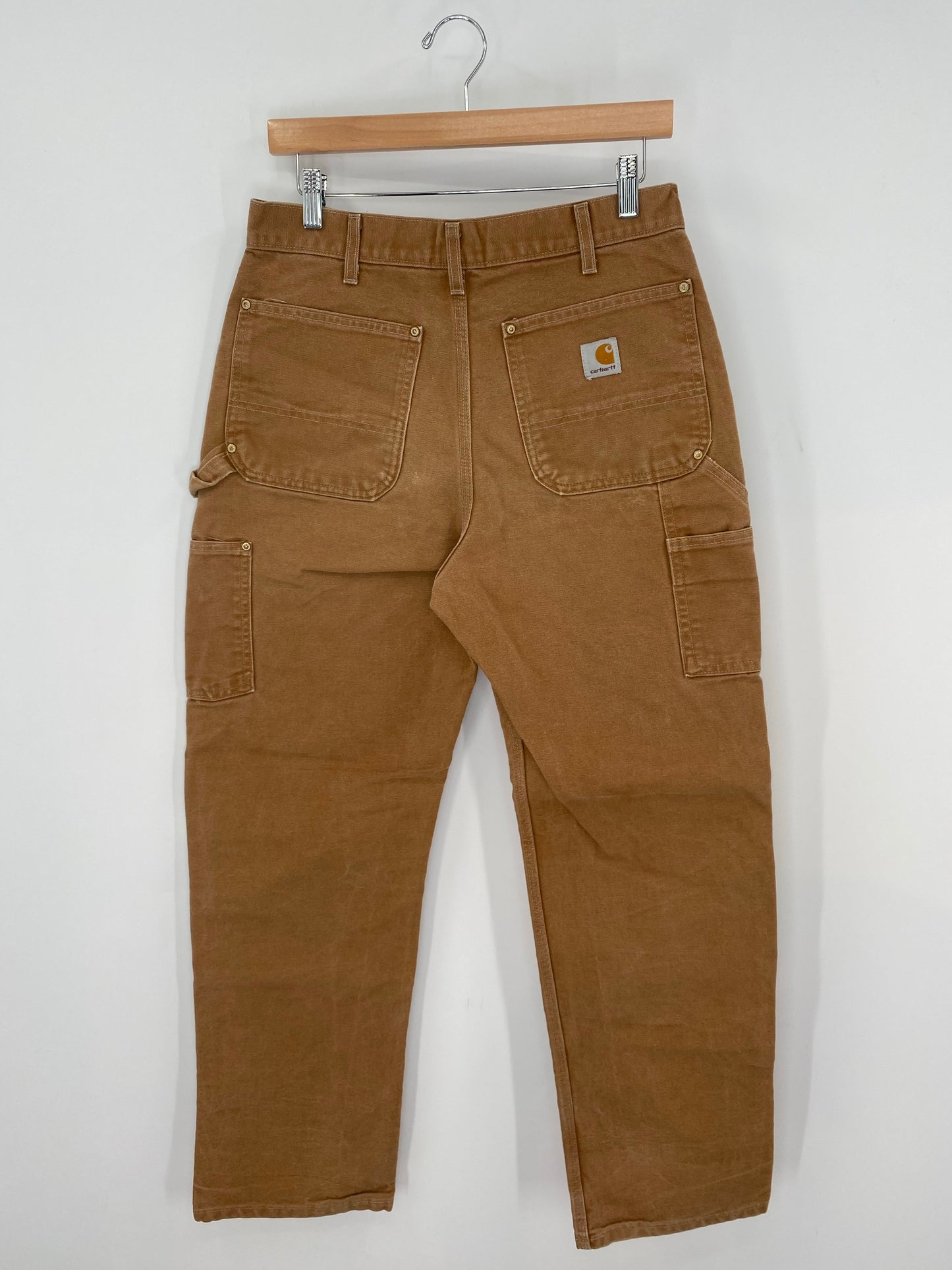 90's CARHARTT Made in USA Size 32x32 Vintage Double Knee Duck Pants / K9455