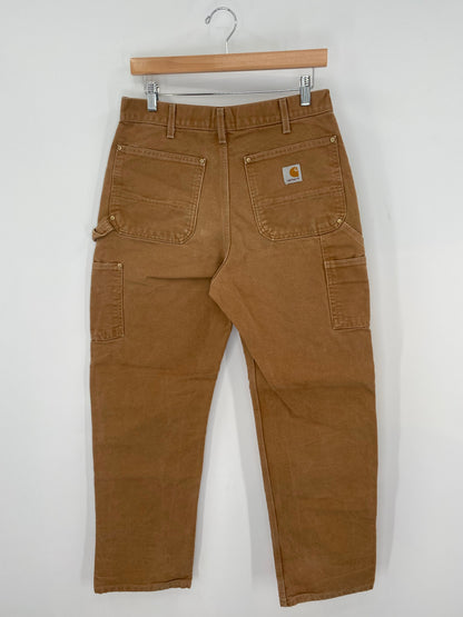 90's CARHARTT Made in USA Size 32x32 Vintage Double Knee Duck Pants / K9455