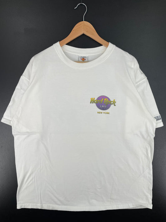 90's HARD ROCK NEW YORK Made in USA Size XL Vintage T-Shirt / A2319