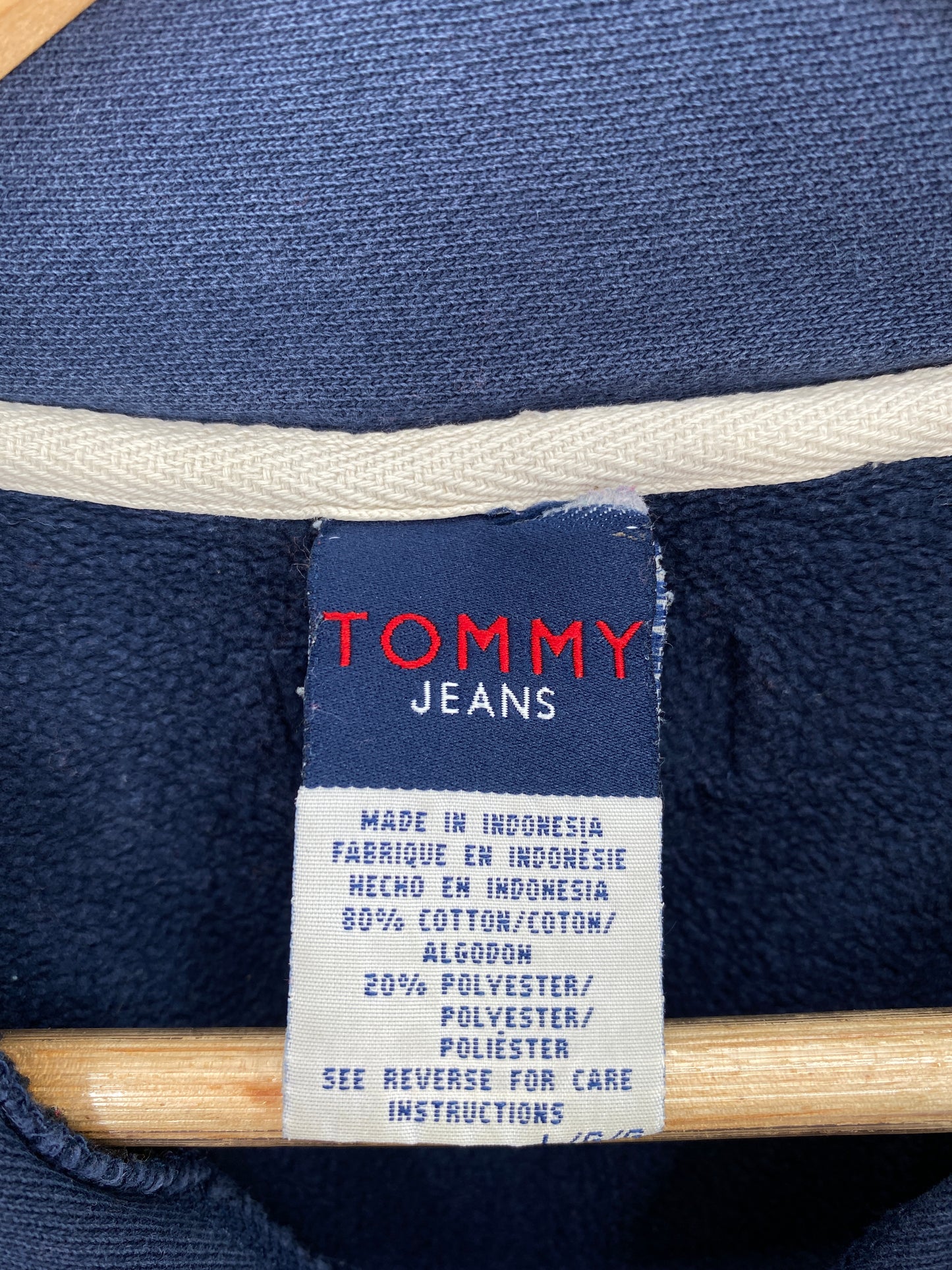 00' TOMMY JEANS Approx. Size XL Vintage Half Zip Sweat-Shirt/ A4301