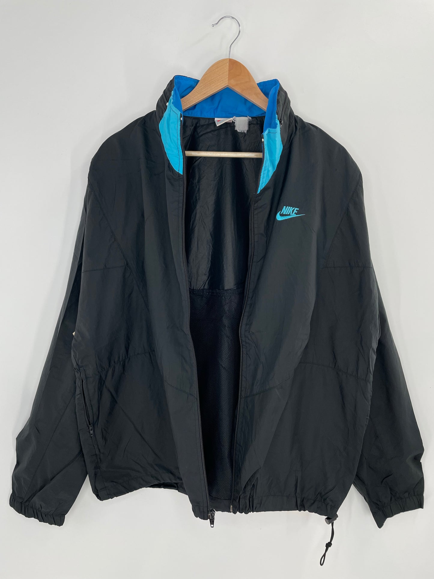 90's NIKE Silver Tag Size M Vintage Zip-up Nylon Jacket  / K7259