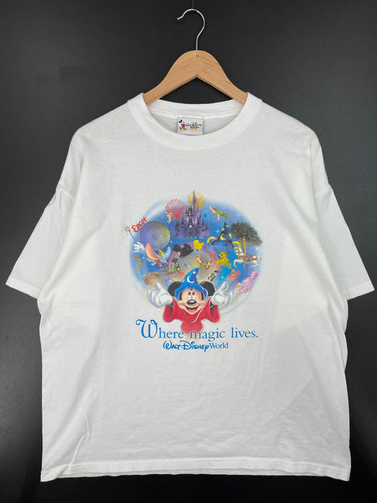 00' DISNEY WORLD MICKEY Size XL Vintage T-shirt / E1184
