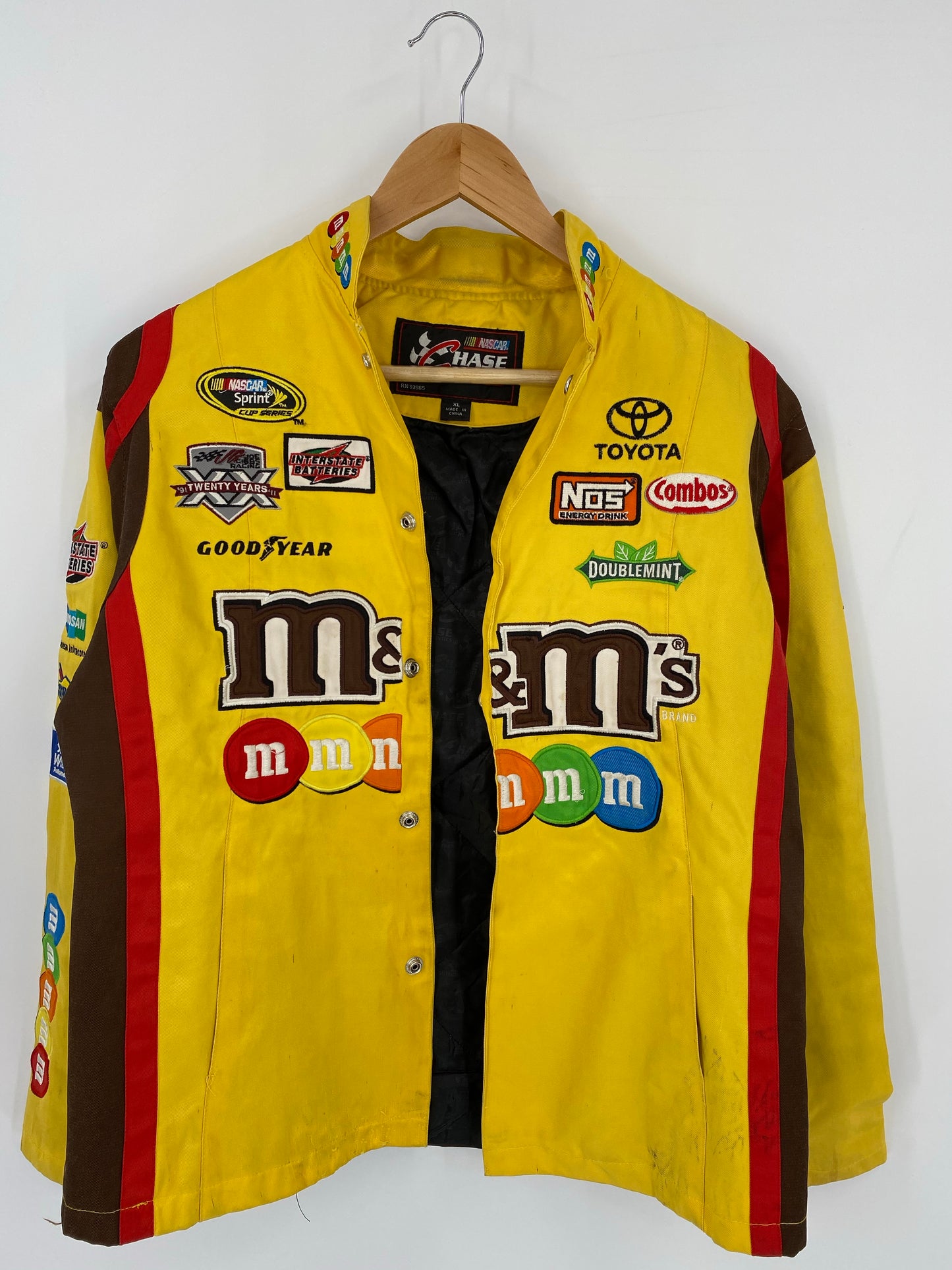 Vintage NASCAR M&M'S KYLEBUSCH Size Ladies XL Racing Jacket/ K6683