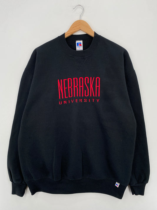 90's RUSSELL x NEBRASKA UNIVERSITY Made in USA Size XL Vintage College Sweat-Shirt / A7768