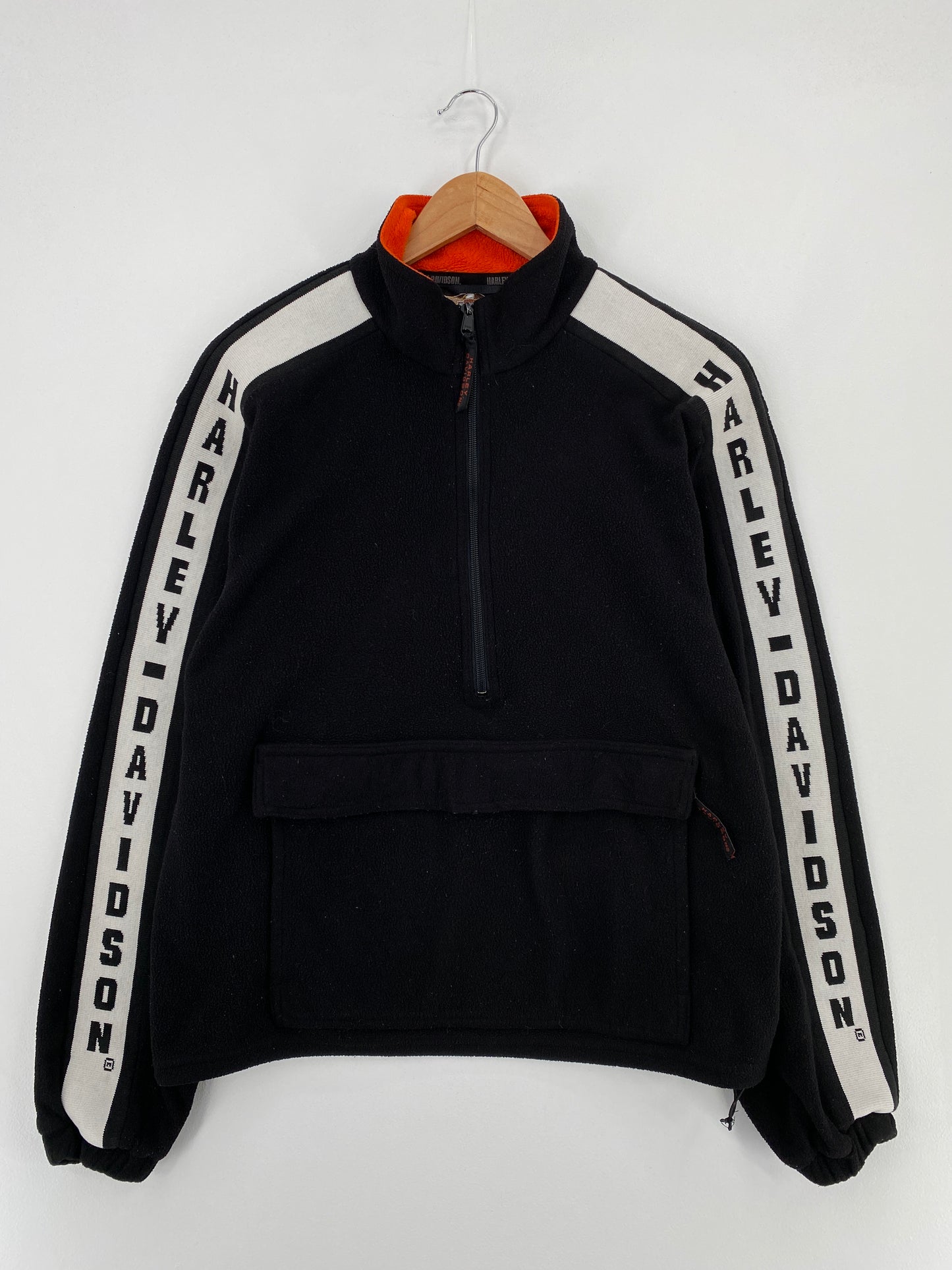 90’s HARLEY DAVIDSON Approx. Size L Vintage Half Zip Sweat-Shirt / E739