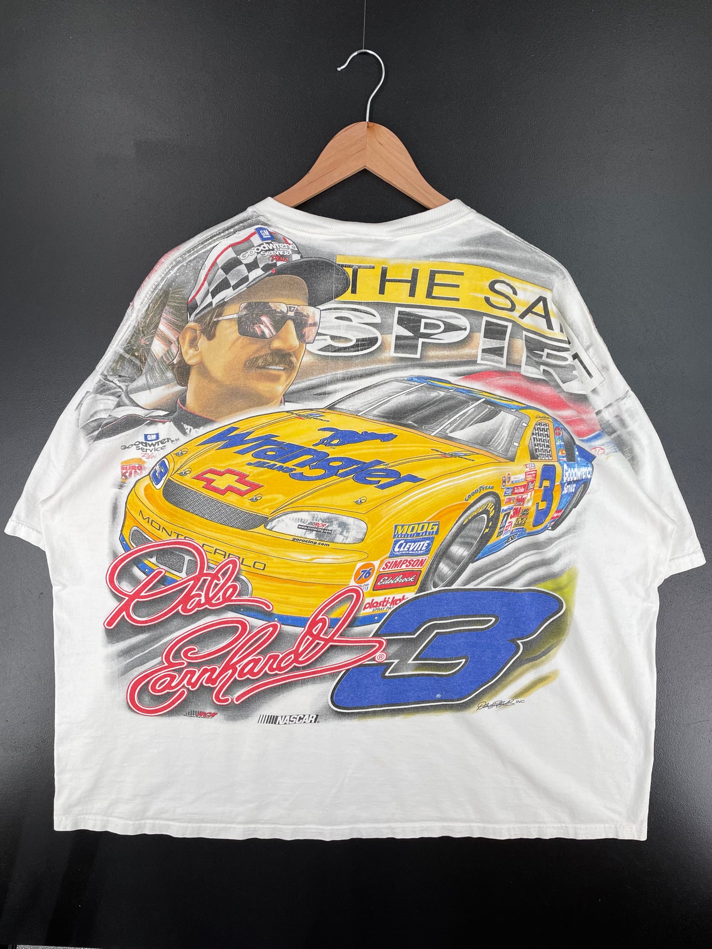 90's NASCAR DALE EARNHARDT Made in USA Size XXL Vintage Racing T-Shirt / A2232