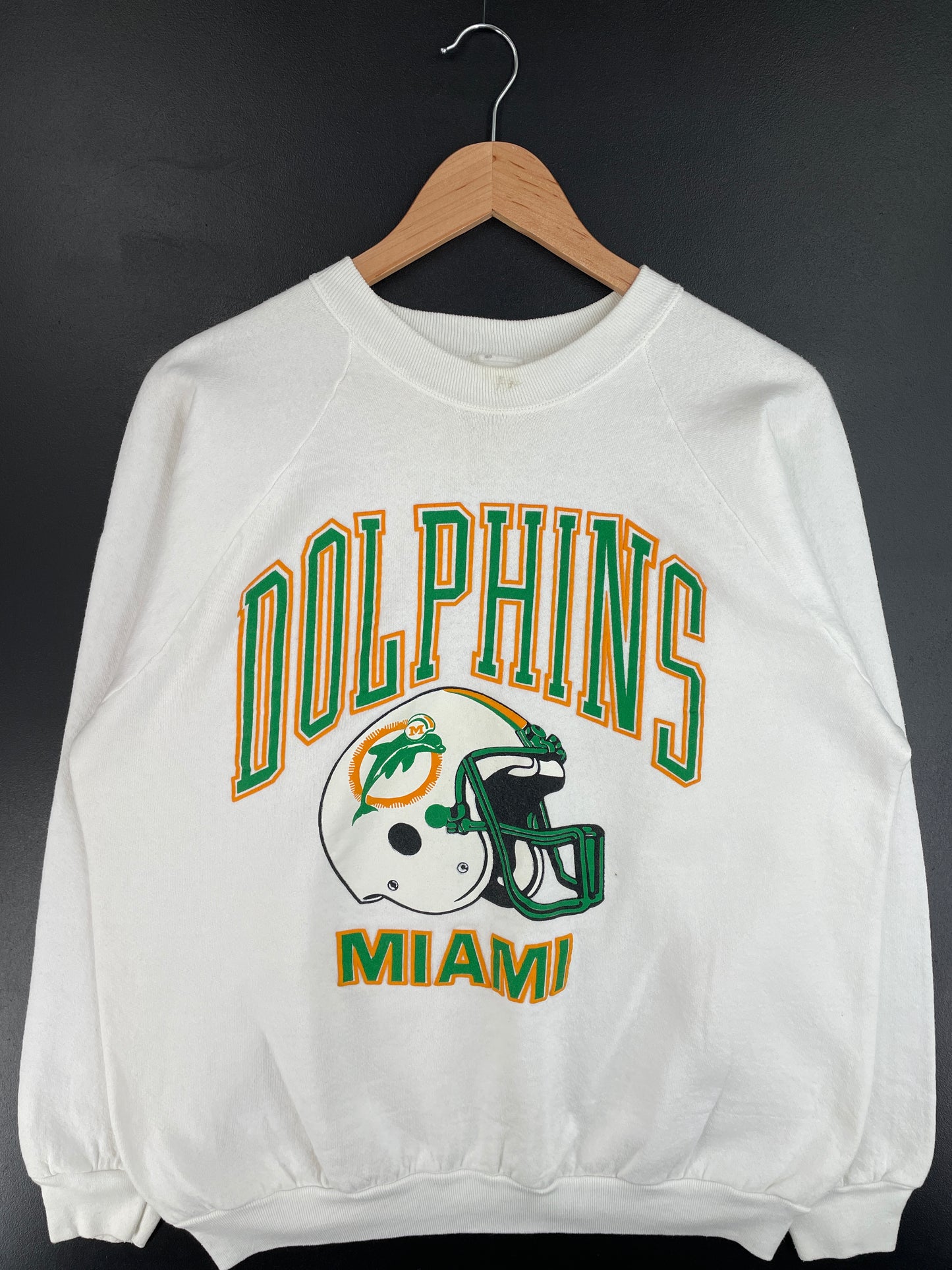 90's MIAMI DOLPHINS Made in USA Size XL Vintage NFL Sweat-Shirt / E4682S