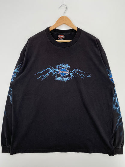 2004 HARLEY DAVIDSON Made in USA Size XXL Vintage Long Sleeve T-Shirts / A3975