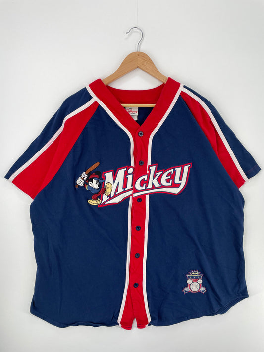 00' DISNEY MICKEY Size XL Vintage Button down T-shirt / A976
