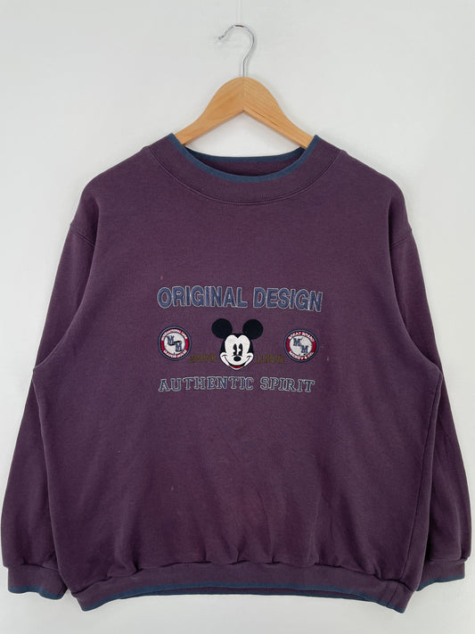 90’s DISNEY MICKEY Size L Vintage Sweat-shirt / E1249