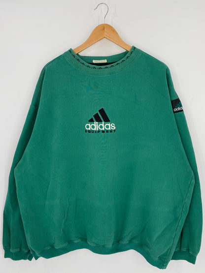 90's ADIDAS EQUIOMENT Size XL Vintage Sweat - Shirts / K5127