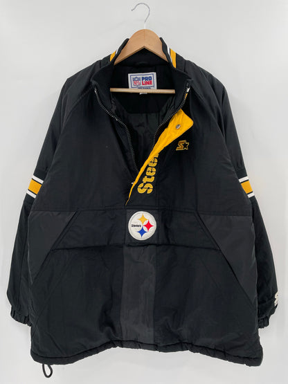90's STARTER x STEELERS Size L Vintage NFL Nylon Jacket / K6270