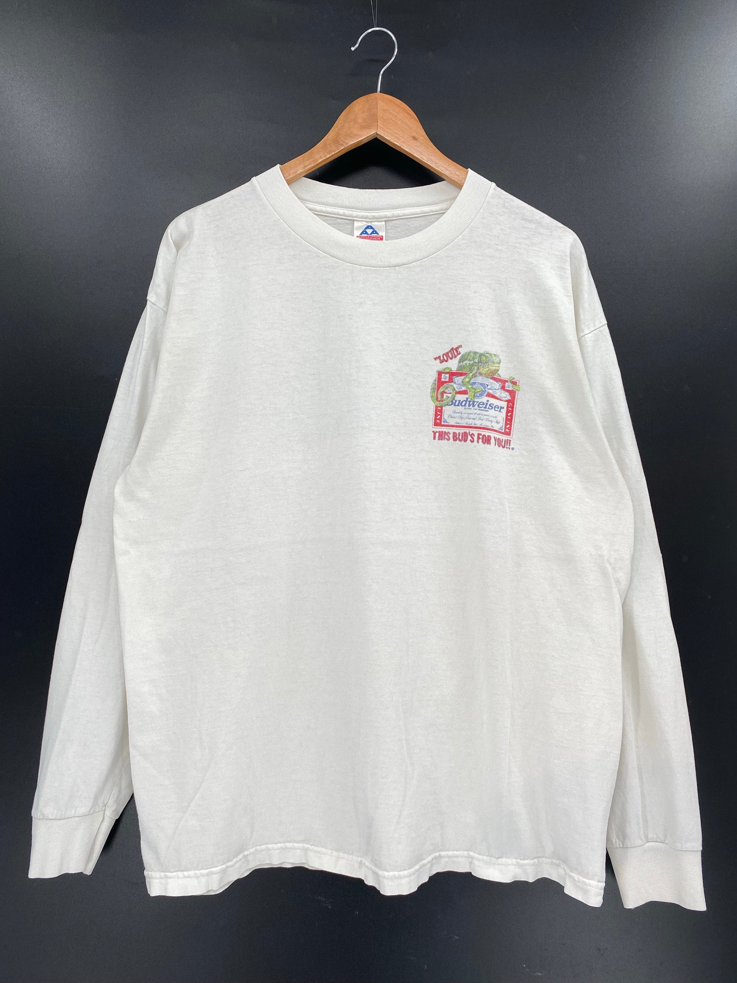 1998 BUDWEISER Size XL Vintage Long Sleeve T-Shirts / K4656