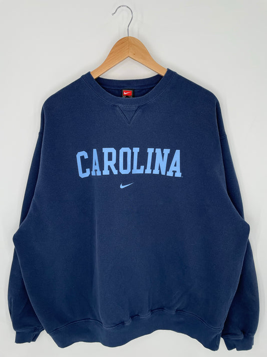 00' NIKE CAROLINA Size XL Vintage College Sweat-shirt / K8971