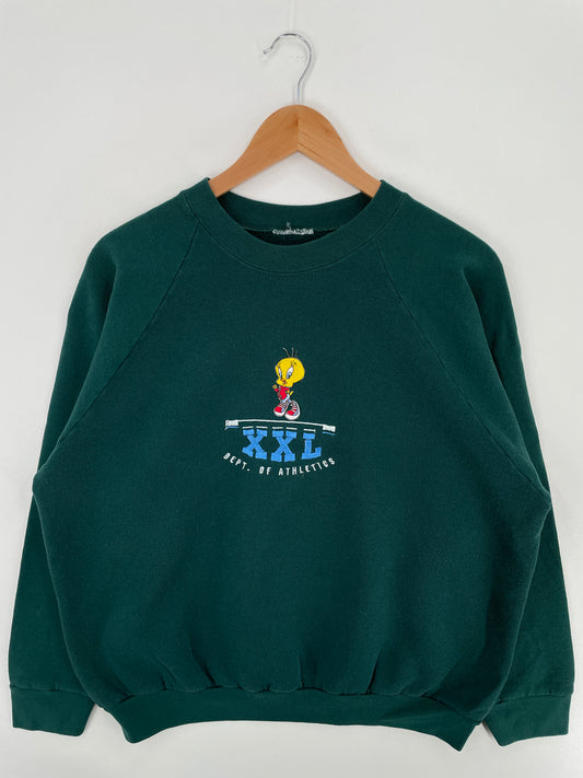 Vintage LOONEY TUNES Size No Tag (Approx.XL) Sweat-shirt / A3822