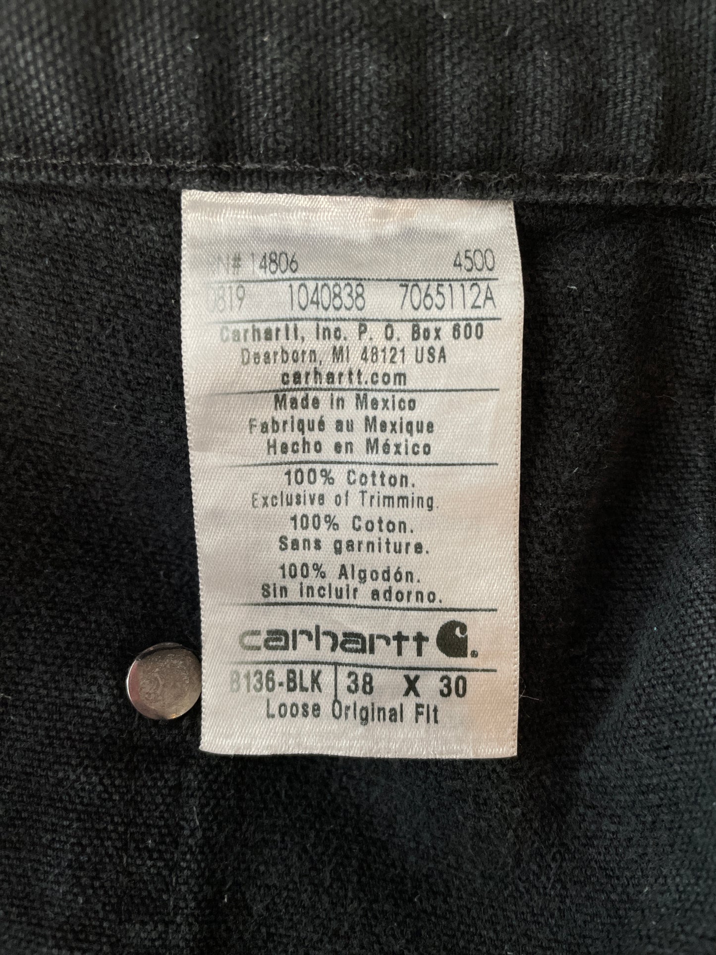 Vintage CARHARTT Double Knee Size W38xL29 Duck Pant / A8902
