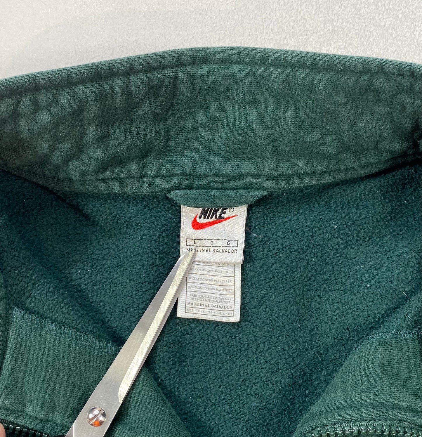 90’s NIKE Mini Swoosh Size L Vintage Half-zip Sweat-shirt  / 6007
