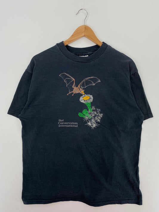 90's BAT CONVERSATION INTERNATIONAL Made in USA Size XL Vintage T-Shirt / A3964