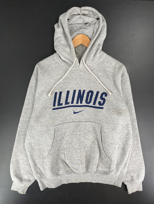 00' NIKE x ILLINOIS Size M Vintage College Hoodie Sweat Shirt / E6675S