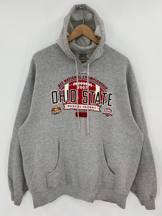 2007 NIKE OHIO STATE Size XL Vintage College Hoodie Sweat shirt / K7334