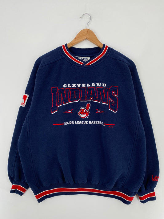 Vintage CLEVELAND INDIANS Size L MLB Sweat-shirt / E234