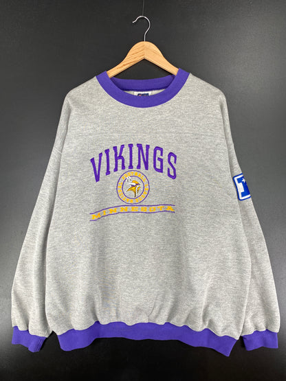 00' MINNESOTA VIKINGS Size XXL Vintage NFL Sweat - Shirt/ A5896