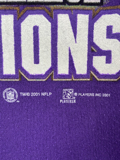 2001 BALTIMORE RAVENS Size XL Vintage NFL Sweat-Shirt / A5009