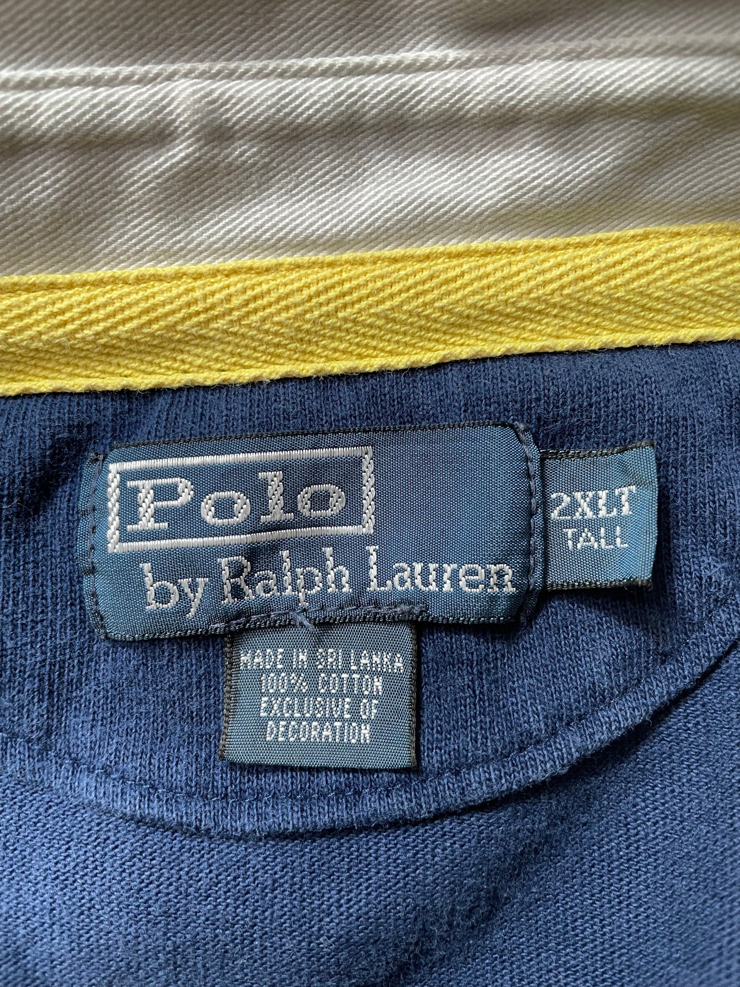 90's POLO RALPH LAUREN Size XXL Vintage Rugby-Shirt / E113
