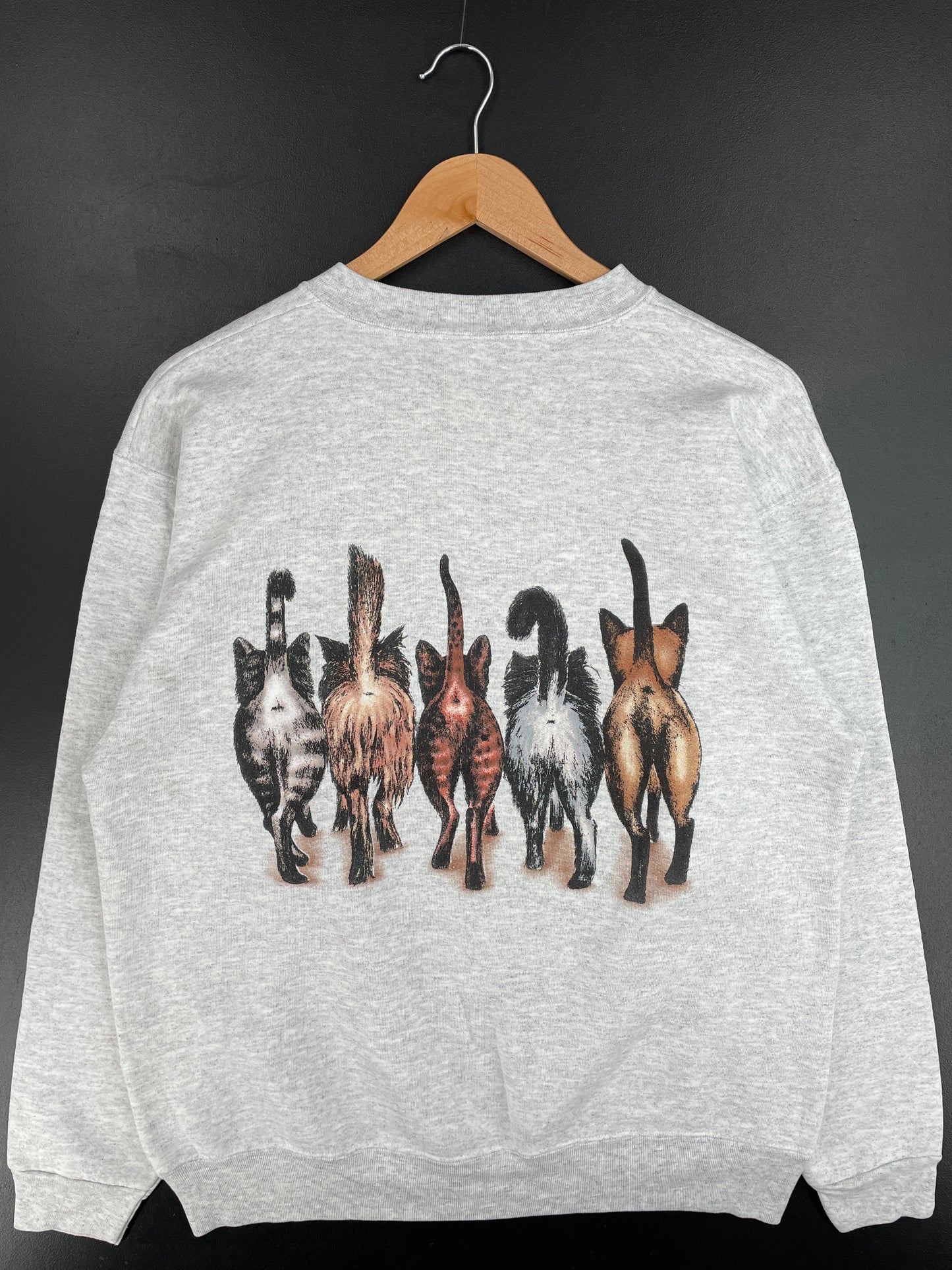 90's CATS Made in USA Size L Vintage Animal Sweat-Shirt / E4418S