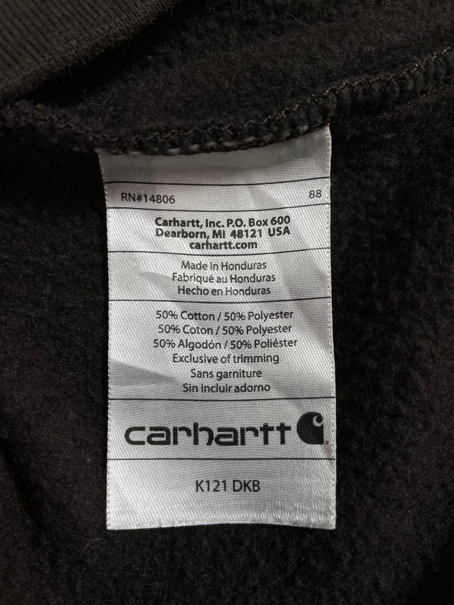 Vintage CARHARTT Size L Hoodie Sweat-Shirt / E3058S