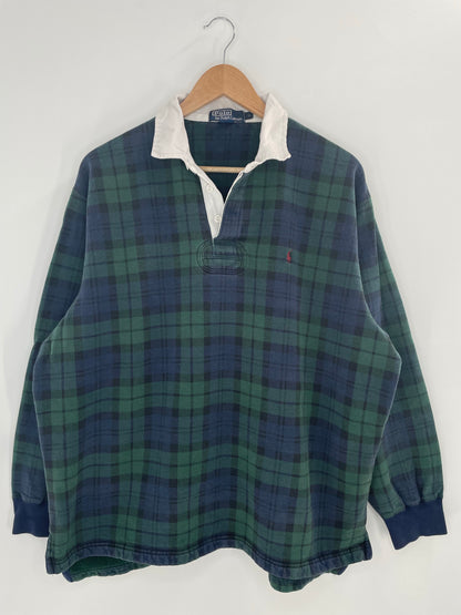 90's POLO RALPH LAUREN Size L Vintage Rugby-Shirt / K7285