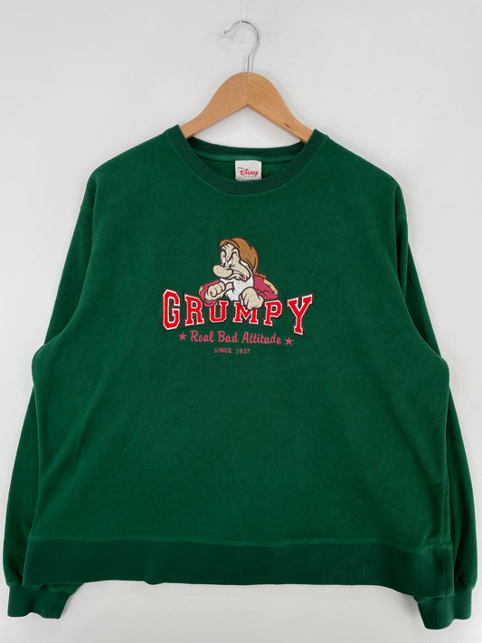 Vintage DISNEY GRUMPY Size L Fleece / E2826S