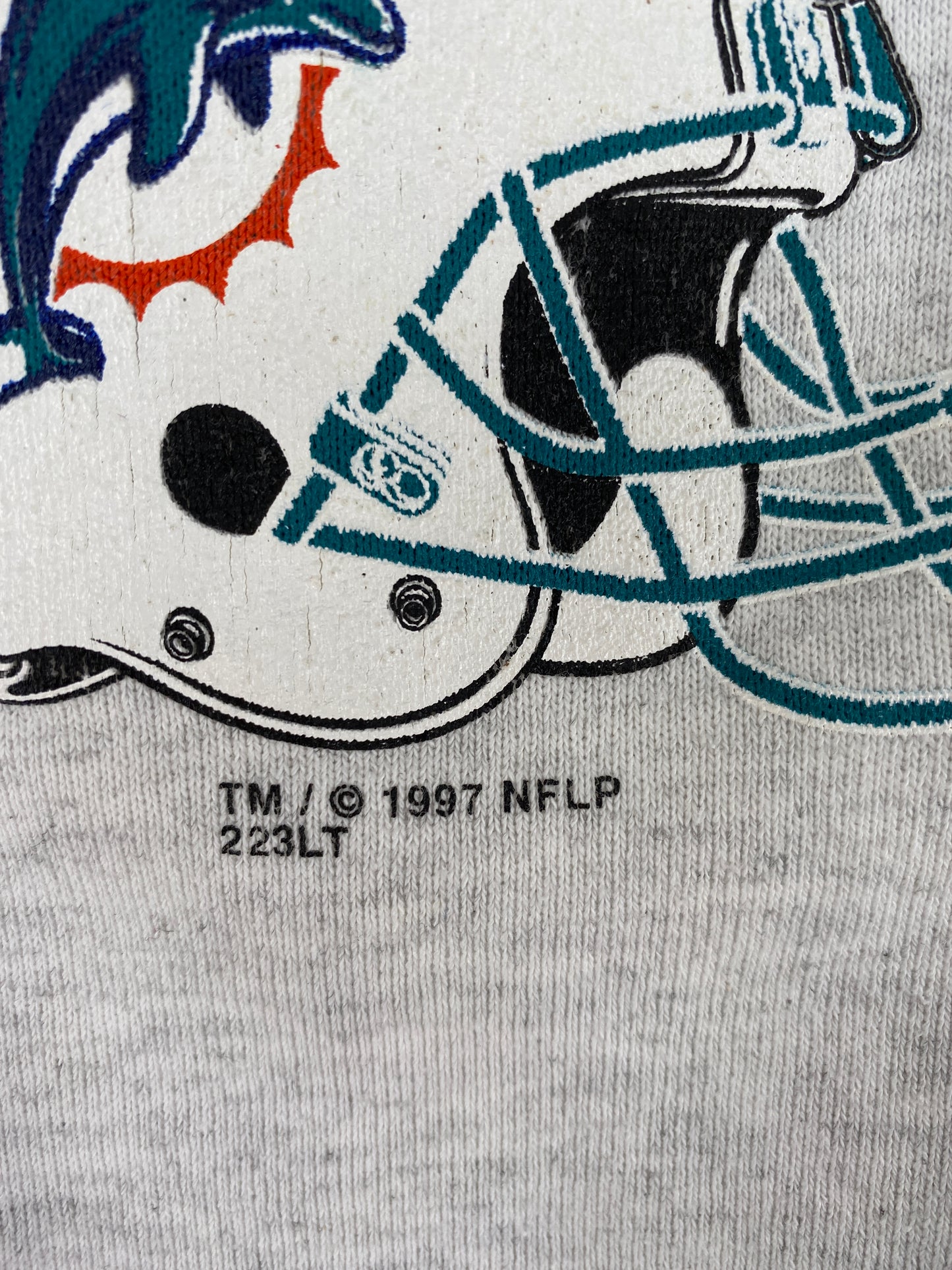 1997 MIAMI DOLPHINS Size No tag (Approx.M-L) Vintage NFL Sweat - Shirt/ A5978