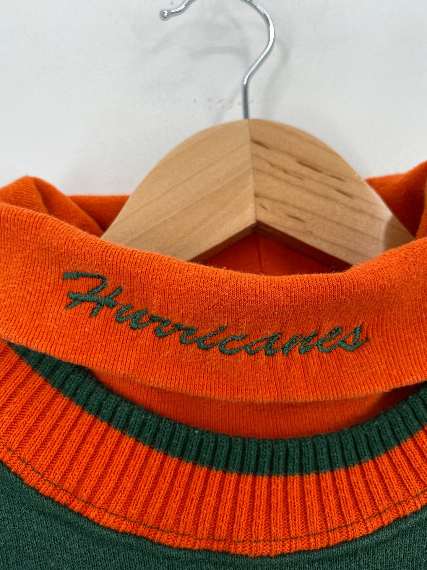 90's UNIVERSITY OF MIAMI Size XL Vintage NFL Turtleneck Sweat-Shirt / A5240