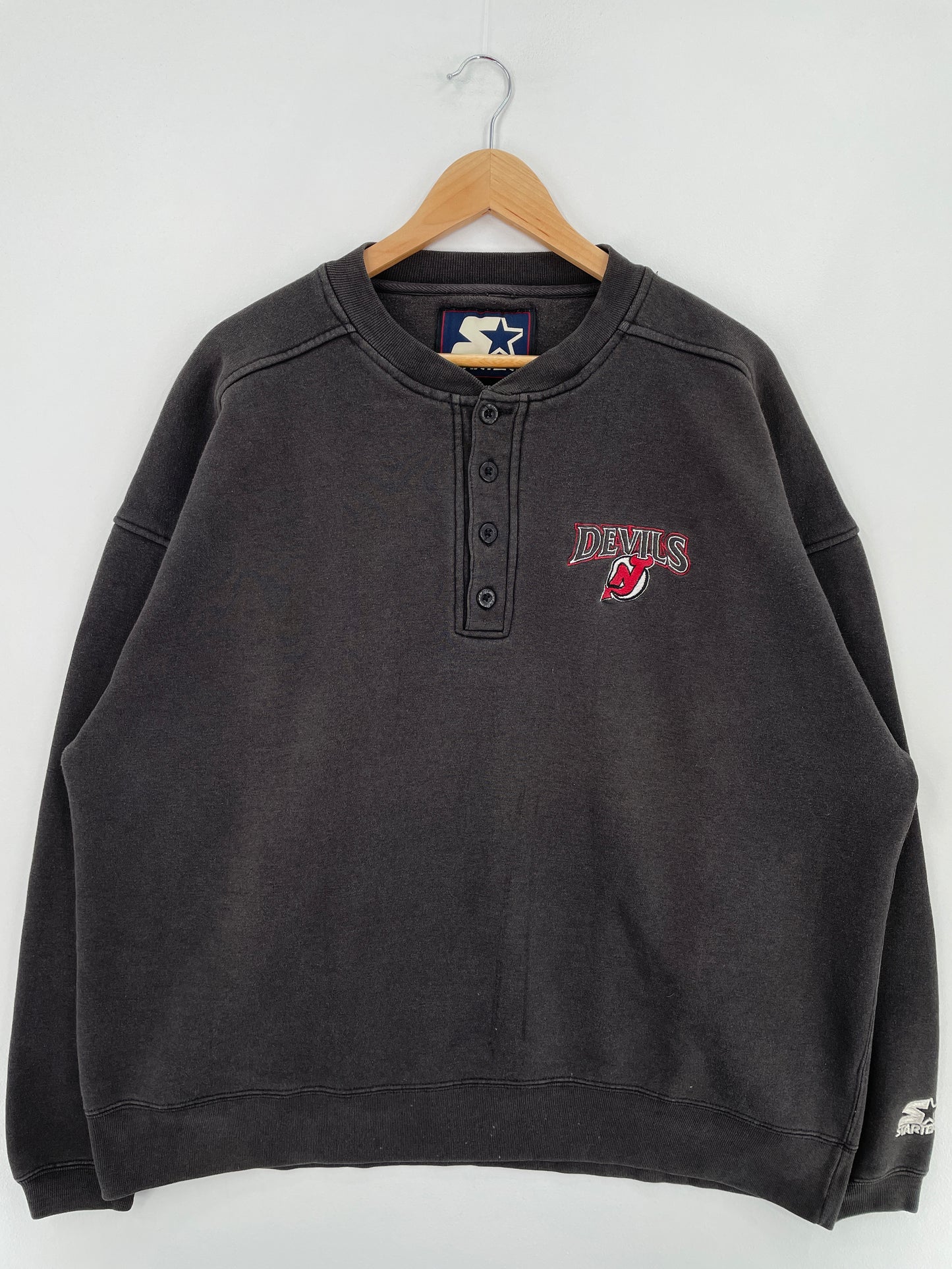 90's STARTER x NEW JERSEY DEVILS Size XL Vintage NHL Sweat-shirt / E2053S