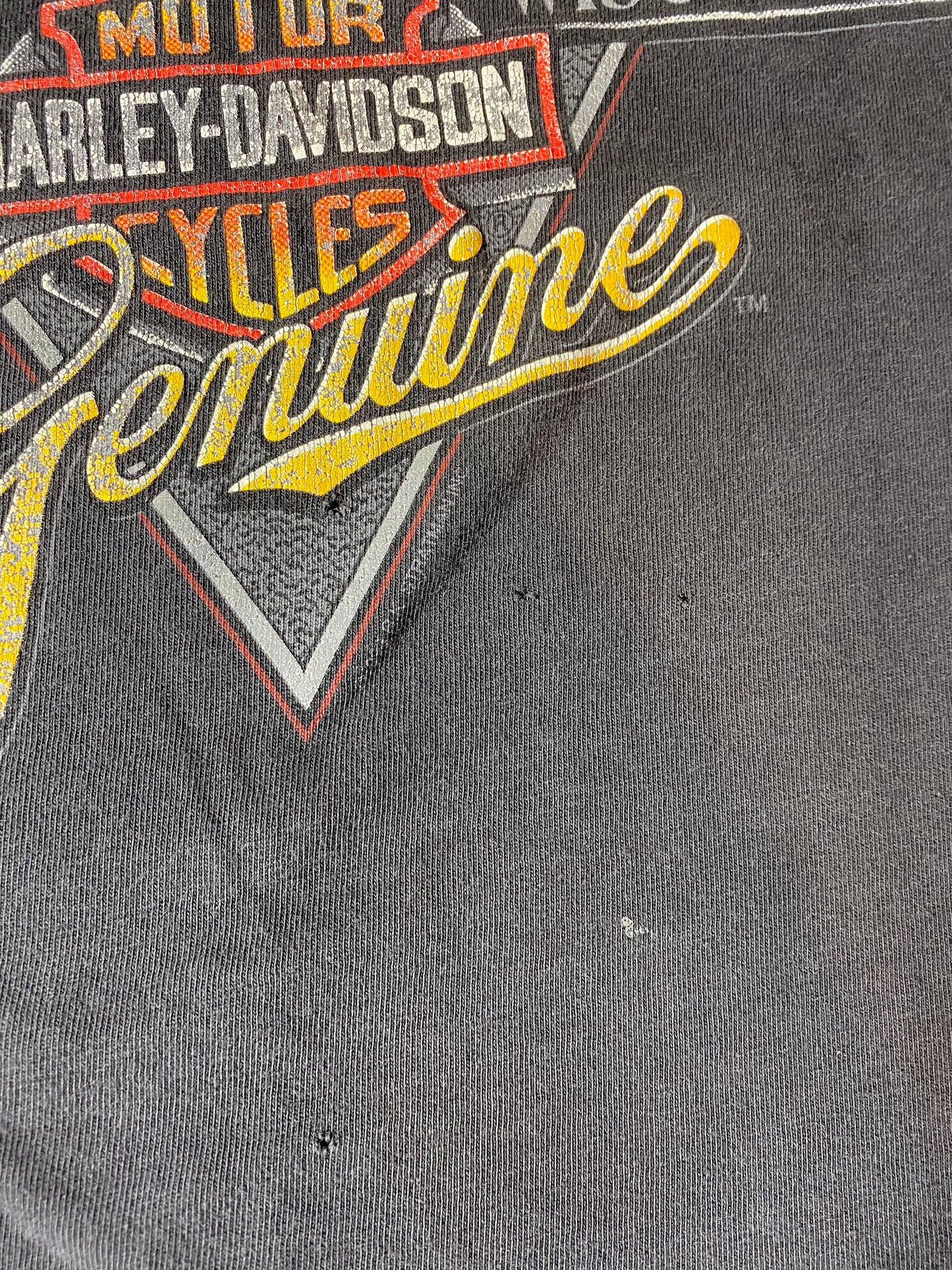 1987 HARLEY DAVIDSON Made in USA Size L Vintage T-Shirt / K4313