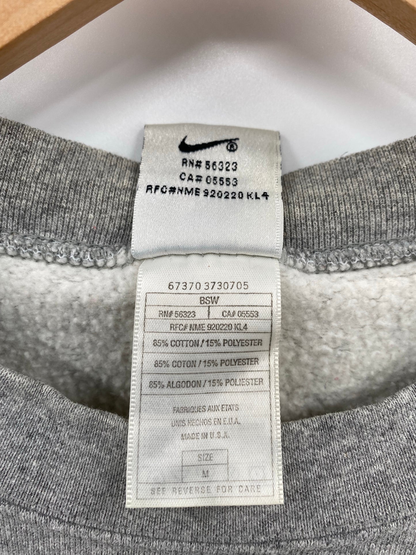 90's NIKE MINI SWOOSH Size M Vintage Sweat-Shirt / K6340