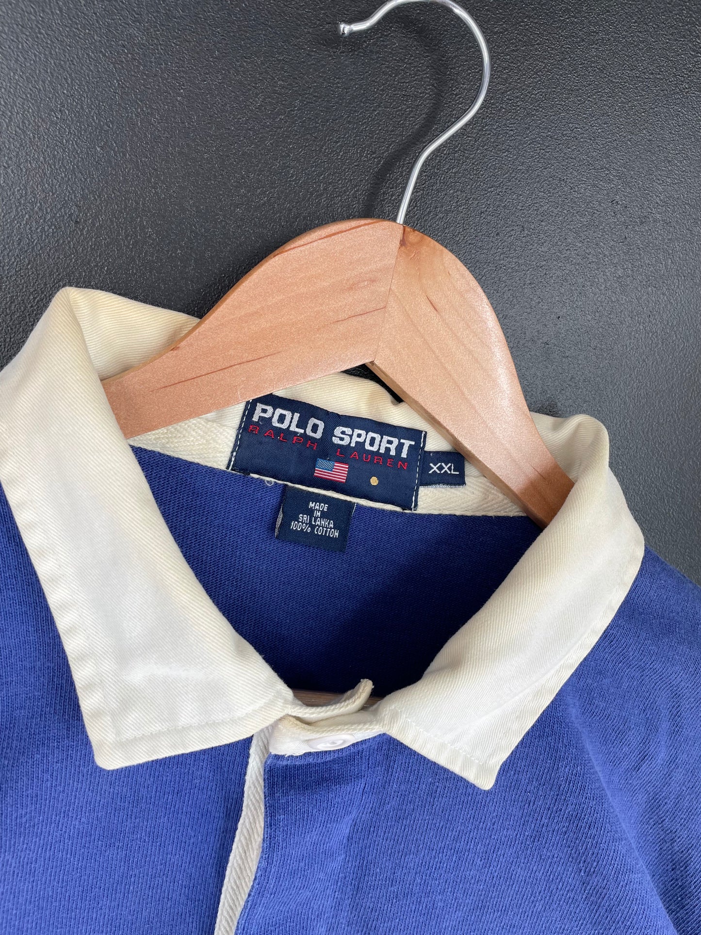 90's POLO SPORTS RALPH LAUREN Size XXL Vintage Rugby-Shirt / A375