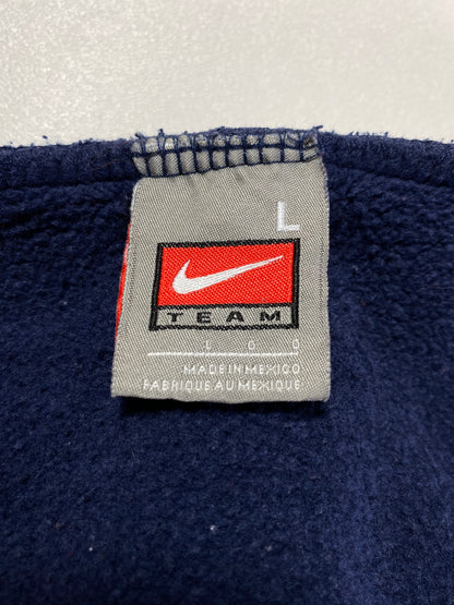 00' NIKE SHAWNEE FOOTBALL Size L Vintage High School College Hoodie Sweat-shirt / A641