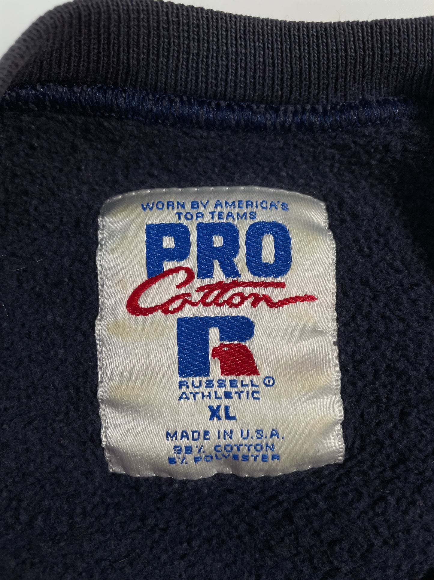 90's RUSSELL x BLOCK ISLAND Made in USA Size XL Vintage College Sweat-Shirt / E4075S