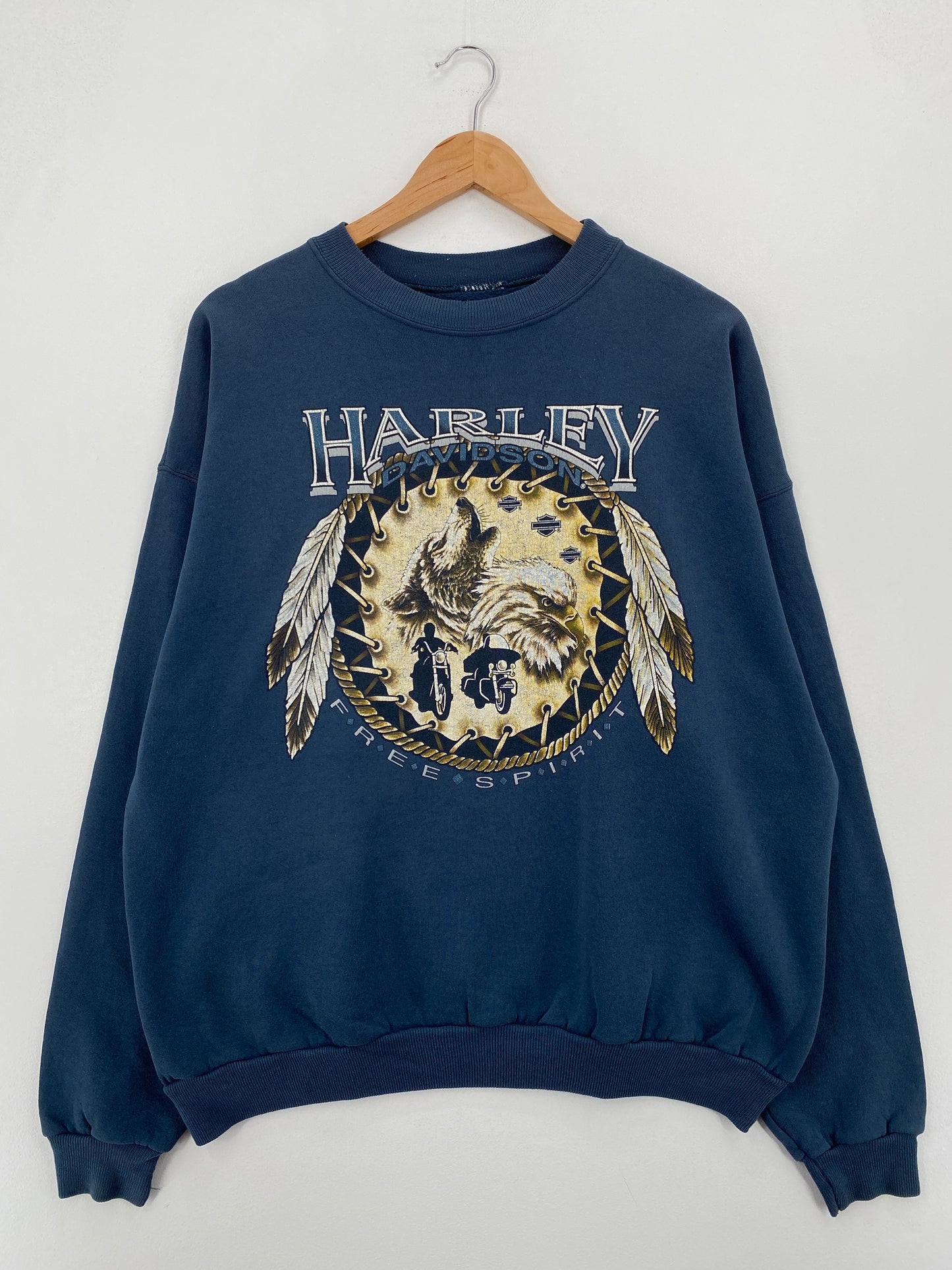 90's HARLEY DAVIDSON (No tag) Approx. Size XL Vintage Sweat-Shirt / A7847