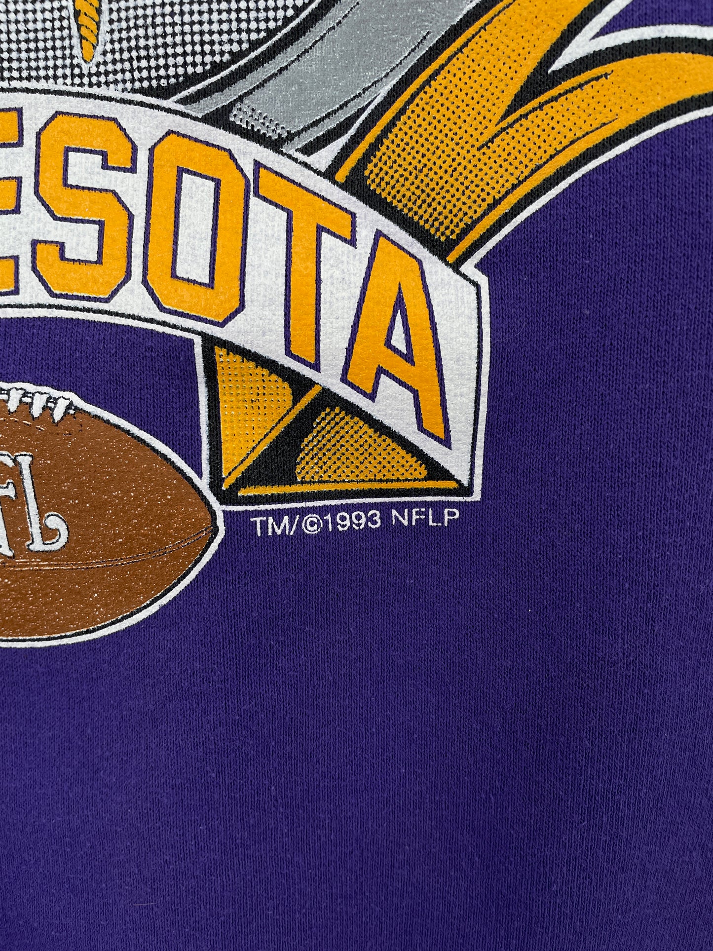1993 MINNESOTA VIKINGS Made in USA Size L Vintage NFL Sweat-Shirt / A7427