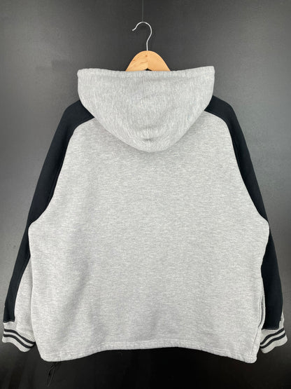 Vintage NEW YORK METS Size XL Vintage MLB Hoodie Half Zip-up Sweat-shirt / A1195