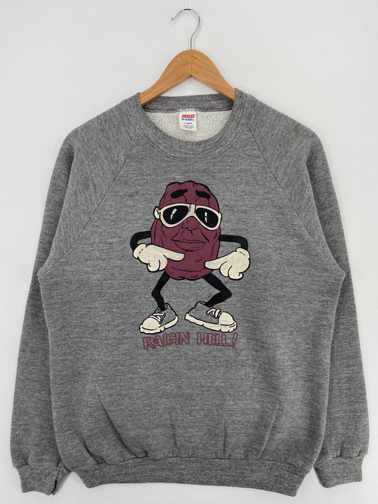 .80’s THE CALIFORNIA RAISINS Made in USA Size L Vintage Music Sweat-shirt / A5991