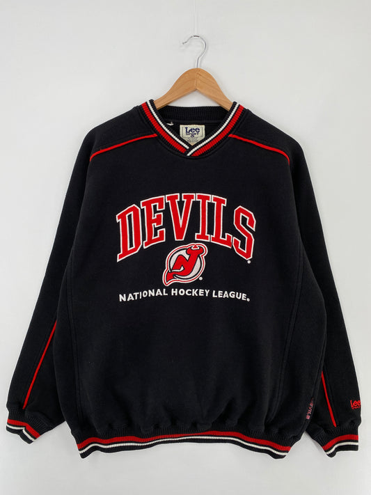 Vintage NEW JERSEY DEVILS Size L NHL Sweat-shirt / E233