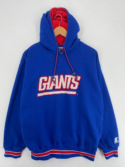 90's STARTER x NEW YORK GIANTS Size L Vintage NFL Hoodie Sweat-Shirt / A6234