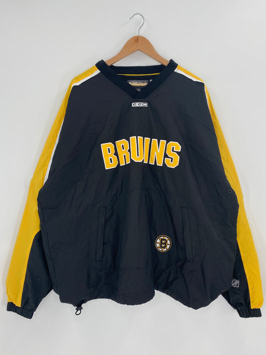 Vintage CCM BRUINS Size XXL NHL Nylon Jacket  / K4720