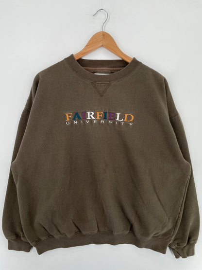 00' FAIRFIELD UNIVERSITY Size XL Vintage College Sweat-shirt / E671